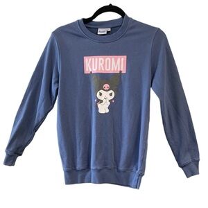 Sanrio My Melody Kuromi Graphic Print Sweatshirt Blue sz Small